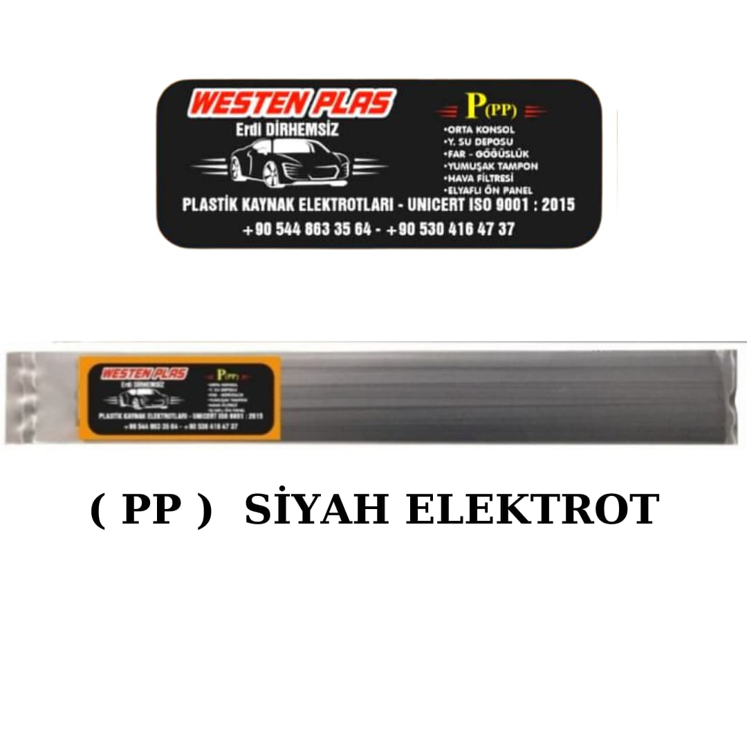 PP SİYAH PLASTİK KAYNAK ELEKTROT